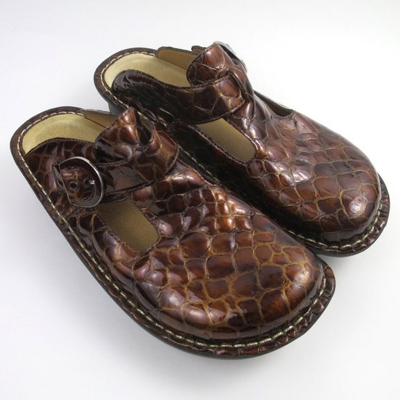 Alegria Classic Clog in Patent Leather Croc Size 36 (US 6-6.5) - Picture 1 of 8